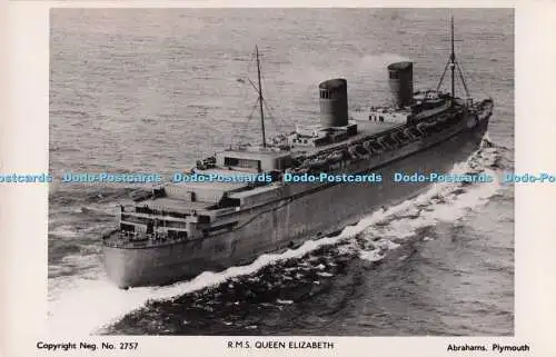 R716006 R.M.S. Queen Elizabeth. Abrahams. Plymouth. Altes Foto