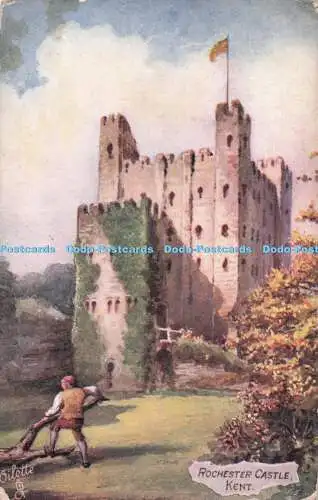 R716340 Kent. Rochester Castle. Malerische Schlösser. stecken. Oilette. 7591