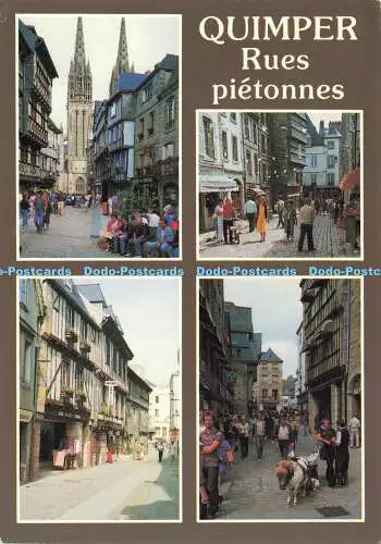 D153826 Quimper Rues Pietonnes. La Rue Kereon. Jos. 1989. Multi View