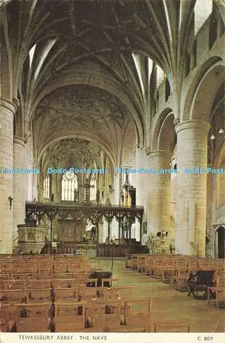 D153924 Tewkesbury Abbey. Das Kirchenschiff. Richter. C. 809