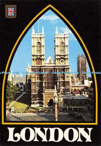 D154309 London. Die Abtei. Westfront mit Big Ben und Victoria Tower. Fisa