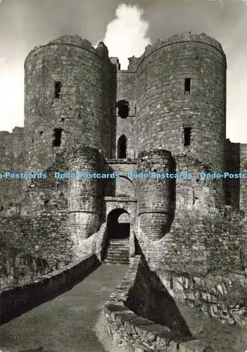 D154356 Merioneth. Schloss Harlech. Torhaus aus dem Osten. Ministerium für Öffentlichkeit B