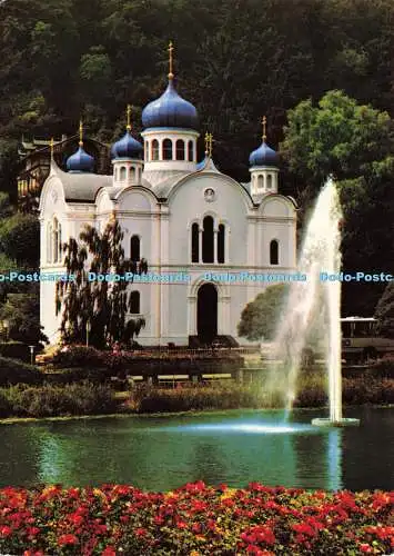 D154381 Bad Ems an der Lahn. Russische Kirche. Herten. u. Verlag Schoning. Gebrud