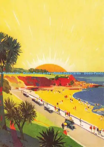 D154426 Orcombe Point im Art Deco Stil. Titelseite der neuen Exmouth Geschichte