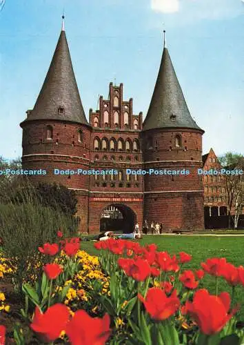 D154438 Hansestadt Lübeck. Holstentor. Herten. u. Verlag Schoning. Gebrüder Schmi