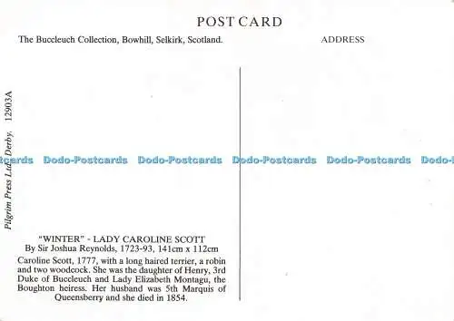 D154592 Schottland. Die Buccleuch-Kollektion. Winter. Lady Caroline Scott. Sir. Jo