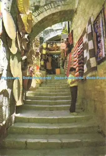 D154604 Jerusalem. Straßenszene der Altstadt. Sternenkarten