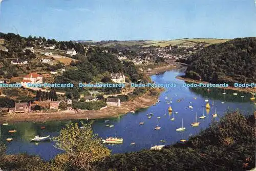 D152323 Devon. Newton Ferrers und Noss Mayo von Warren Point. J. Arthur Dixon.