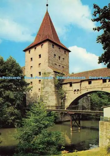 D154679 Nürnberg. Haller Tor und Kettensteg. Andres