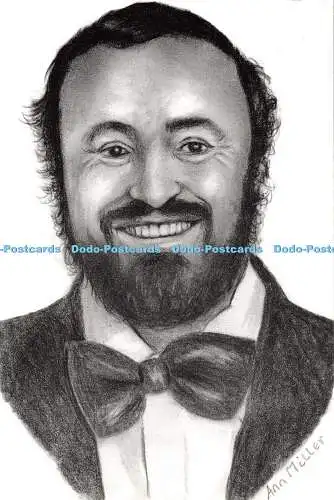 D155067 Luciano Pavarotti. P. und J. Willmott. Unternehmen Postkarten. Ann Miller