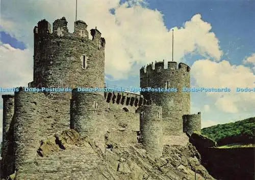 D152766 Gwynedd. Conway Castle. Blick von Nordwesten. H. M. S. O. Ebenezer Bayli