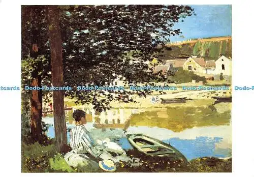 D018760 Claude Monet. Au bord de leau. Bennecourt. 1868 Impressionnisme. Grand P