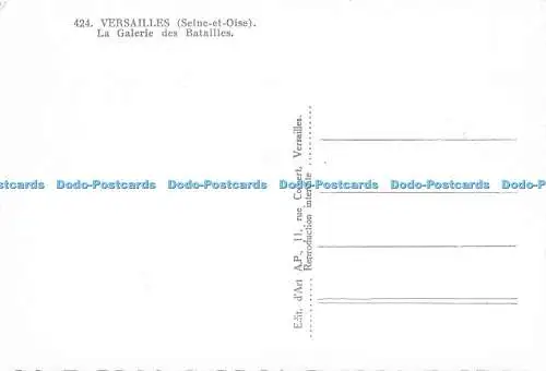 D016026 Versailles. La Galerie des Batailles. d Art