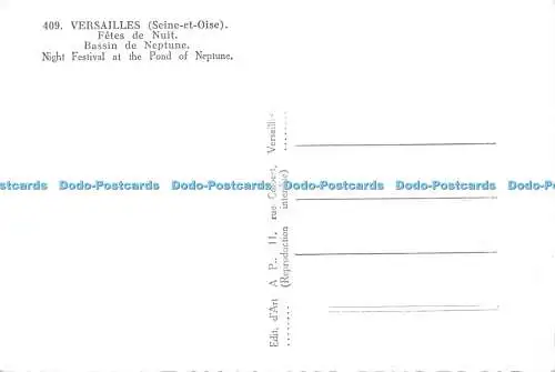 D016032 Versailles. fetes de Nuit. Bassin de Neptune. d Art