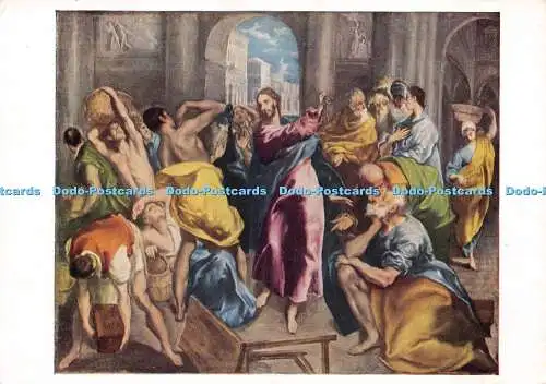 D019116 Nationalgalerie. El Greco. Karten-Nr. 1197. Christus fährt die Händler fr