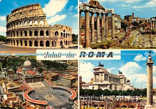 D016323 Saluti da Roma. Mehrfachansicht. P. Marzari. 1972