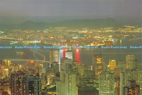 D014286 Hongkong Nachtszene vom Gipfel. Winner Co