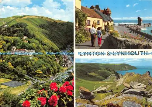 D016486 Lynton und Lynmouth. Mehrfachansicht. John Hinde. 1972