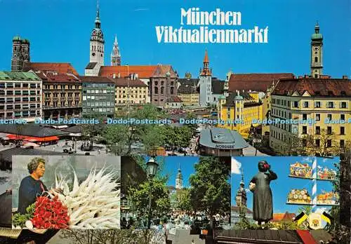 D016500 München Viktualienmarkt. Mehrfachansicht. Huber