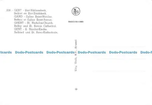 D016561 Gent. St.-Nikolaus-Kirche Glockenturm und St.-Bayer Dom. Thill. Nels