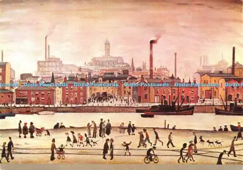 D021280 Northern River Scene. Privatsammlung. L. S. Lowry. R.A. Die Medici