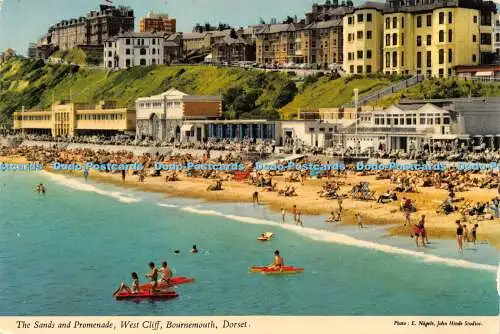 D019576 Der Sand und die Promenade. West Cliff. Bournemouth. Devon. E. Nagele. Hind