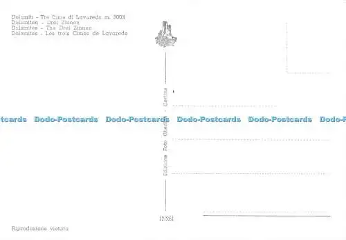 D014631 Dolomiten. Die Drei Zinnen. Ghedina