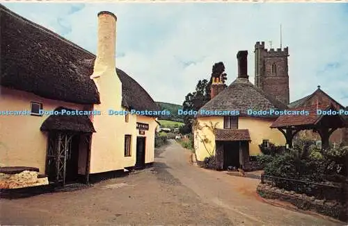 D019653 Exmoor Cottages. Luccombe. Plastichrom. Farbbildverlag. H.A.