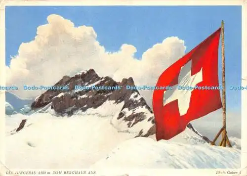 D016762 Die Jungfrau 4158m vom Berghaus Aus. Gaberell. 1959