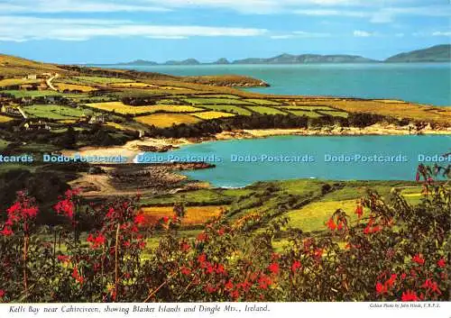 D016783 Kells Bay in der Nähe von Cahirciveen zeigt Blasket Island und Dingle Mts. Irelan