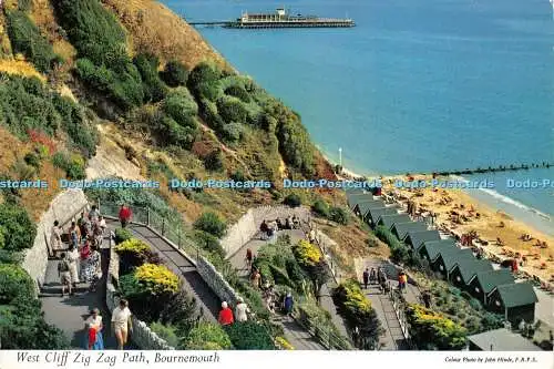 D019818 West Cliff Zick Zag Path. Bournemouth. Hinde. 1966