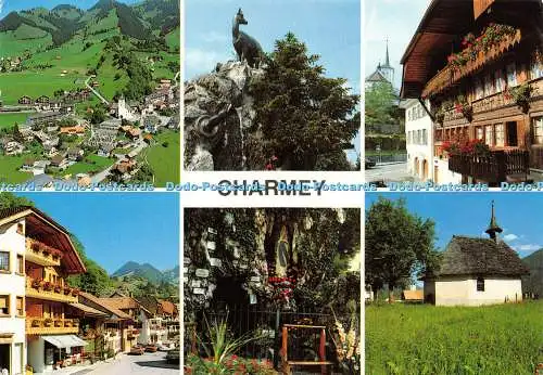 D016881 Charmey en Gruyere. Suisse. Mehrfachansicht. G. Fleury. 1990