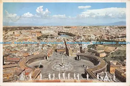 D016974 Citta del Vaticano. Petersplatz von der Kuppel aus gesehen