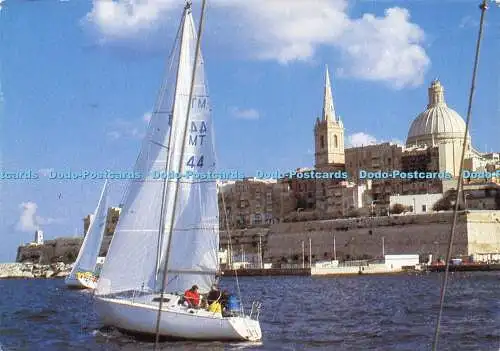 D017038 Malta. Valletta von Manoel Island. Alfred Galea Zammit. Interprint Limi