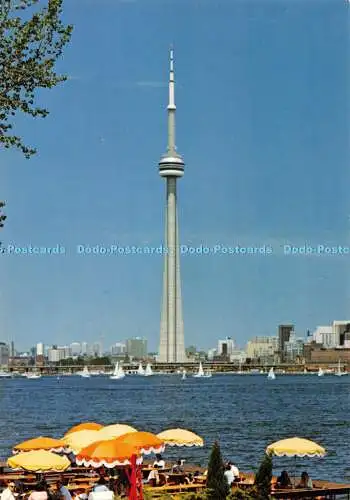 D021773 C. N. Tower und die Skyline des schönen Toronto lockt Besucher aus