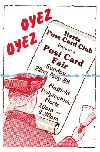 D019991 Oyez. Oyez. The Herts Postcard Club No. 4