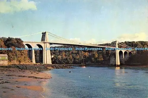 D017189 Die Menai Straits Hängebrücke. Nordwales. Dixon