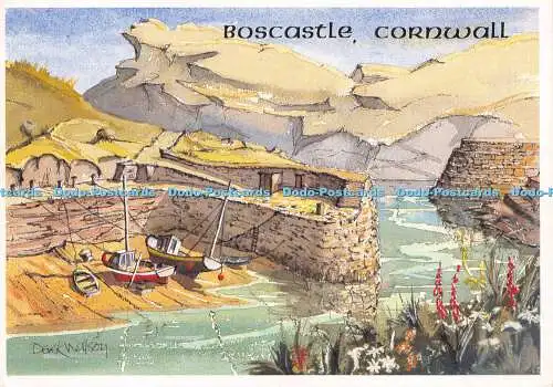 D021950 Boscastle. Cornwall. Der Hafen. Derek Watson. Dowrick Design und Print