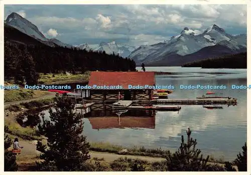 D017313 Maligne Lake. Jasper Nationalpark. Carole Harmon. Byron Harmon Fotos.