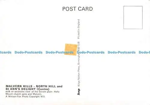 D022102 Malvern Hills. North Hill und St. Anns Delight. Mitte. A Winsor Fox Pho