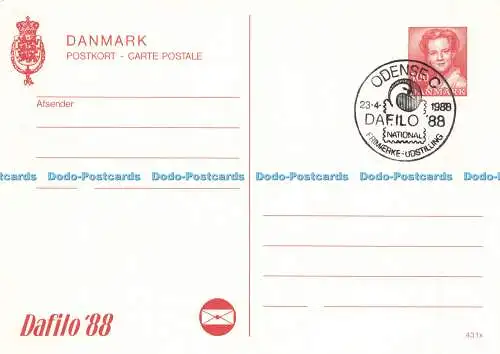 D017359 National Frimerkeudstilling. Dafilo 88. Odense. 1988