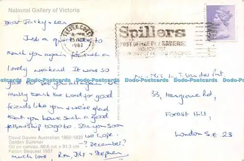D022111 National Gallery of Victoria. David Davies Australian. Golden Summer. Fe
