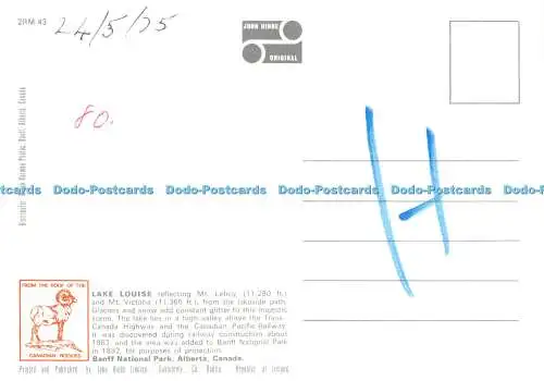 D020383 Lake Louise. Banff Nationalpark. Alta. Kanada. Don Harmon. Hinde
