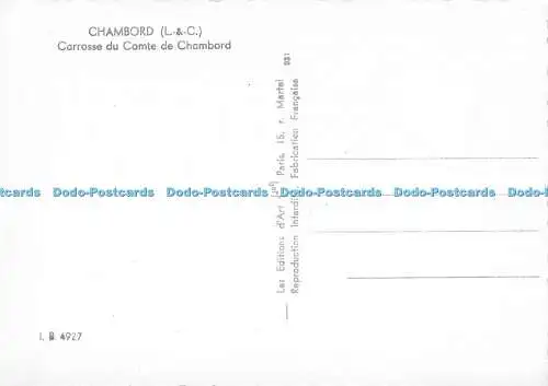 D017473 Chambord. L. und C. Carrosse du Comte de Chambord. Yvon