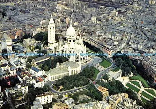 D020528 Paris. Vue aerienne de la Basilique du Sacre Coeur. Chantal