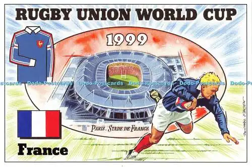 D022322 Rugby Union WM 1999 Serie Nr. 6. Frankreich und Stade de France. Par