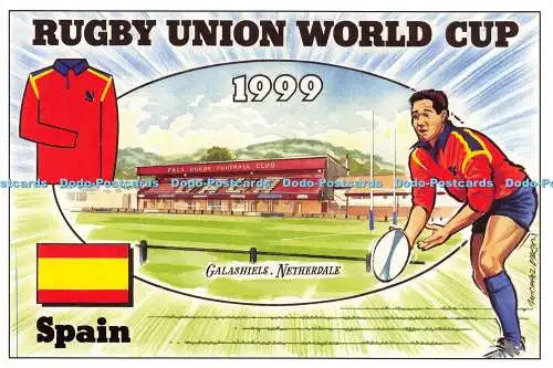 D022326 Rugby Union World Cup 1999 Serie. Nr. 15 Spanien und Netherdale. Galashie