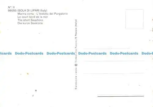 D022340 Nr. 11. Isola di Lipari. Italien. Die kurze Küste. Trimboli