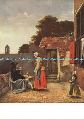 D022459 Pieter de Hooch. Das Gericht. Mauritshuis. Postkarte