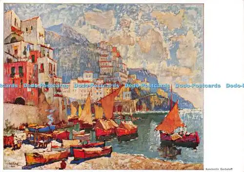 D022548 Konstantin Gorbatoff. Amalfi. Hanfstaengl. Nr. 530. 1958